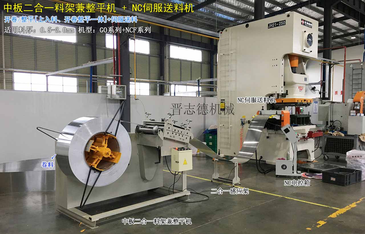 二合一料架兼整平機生產,NC伺服送料機生產 二合一料架兼整平機生產,NC伺服送料機生產